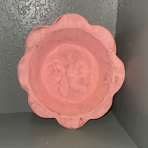 Pink Flower Dough Bowl